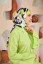 شال آريا كومفورت أسود أخضر 3028-08 - 2