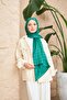 شال جاكار حريري بنمط متقاطع أخضر زمردي 9006-02