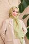 Cross Pattern Silky Jacquard Shawl Khaki 9006-08