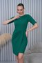 Women's Short Sleeve Pleated Dress - 6