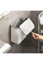 WHITE White Wall-Mounted Trash Bin for Kitchen Durable Plastic Multi-Functional Space-Saving Design - 2