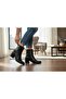 03 Black Leather Short Heel Zippered Daily Women's Boots - 3
