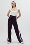 Plum Wide-Leg Women's Sweatpants with Side Stripes and Elastic Waist 9226m - 7