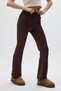 8246A Flared Elastic Waist Trousers Brown - 3