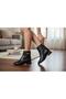 Gold Buckle Detail Pointed Toe Short Heel Women's Stylish Boots - 5
