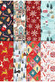 8 Pcs 35 X 50 cm New Year's Gift Wrapping Wrapping Paper (Pack of 8)