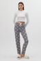 Gray Heart Patterned Women's Pajama Bottoms 4530 - 5
