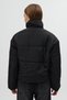Black Mock Neck Zip-Up Short Puffer Women's Coat 8000 - 5