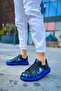 Pittura high quality alexandre sole special printed men's sneaker blue flame - 3