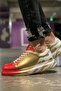 Pittura high quality alexandre sole special printed men's sneaker red gold - 3