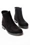 Zri̇n165-204 Premium Black Suede Zippered Casual Women's Boots - 6