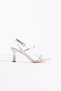 Moye Lux Women's Silver Evening Dress Heeled Sandals - 4