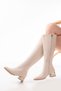 Zri̇n-505 Premium Beige Heeled Zippered Daily Women's Boots - 3