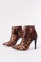 Zri̇n-4802 Premium Leopard High Thin Heeled Zippered Women's Boots - 6