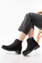 Zri̇n165-204 Premium Black Suede Zippered Casual Women's Boots - 2