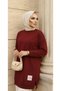 Women's Seasonal Loose Crew Neck Embroidered Long Hijab Tunic Long Sports Model Seasonal Tunic
