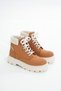 Zri̇n-2045 Premium Tan Suede Lace-Up Women's Casual Boots