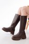 Zri̇n236-340 Premium Brown Zippered Casual Women's Boots