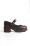 Zri̇n-708 Premium Brown Wrinkled Patent Leather Orthopedic High-Sole Loafer - 6