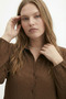 Crinkle Fabric Shirt Collar Full-Length Buttoned Long Dress Suitable for Modest Wear 2XL 6XL - 6