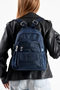 Navy Blue Clinker Fabric Backpack 255