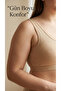 Women's Thick Strap Cotton Bustier 3-Pack – Black, White, Skin Color - (Removable Pad) - 4