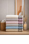 Daisy Patterned 50*90cm Set of 6 Hand and Face Towels - Towel Set - Dowry - Gift - Kitchen 100% Cotton