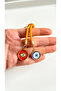 Orange String Round Eye Evil Eye Keychain - 7