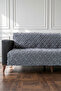 Anthracite Sofa Cover 175X215 cm Sofa Bed Cover Premium Chenille Jacquard Fabric Non-Slip, Washable**