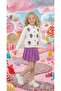 Girl's Grape Applique Knitwear Double Set - 5