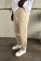 Men's Baggy Fit Light Beige Denim Jean Trousers Ke-546 - 2