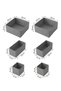 Set of 6 Gray Bathroom Cabinet Drawer Underwear Bra Buckle Organizer Storage Box Organizer - 9