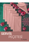 Dusty Rose Pink Color Christmas Cotton Satin Serving Napkin American Service 6-Piece Fabric Napkin 45X45 cm - 6