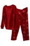 Girl's Red Super Soft Winter Christmas Pajama Set Christmas Themed - 5
