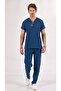 Petrol Navy Men's Cut Core-Flex Lycra Surgical Team Nurse & Doctor Jersey