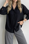 Women's Thin Anti-Sweat Black Non-Iron Ov Oversized Large Size Wrinkle-Free Shirt - 2