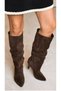 Brown suede long boots - 2