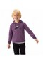 Boy's Purple Hooded Kangaroo Pocket Sweatshirt – Cotton, Neon Print Detail - 7