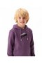 Boy's Purple Hooded Kangaroo Pocket Sweatshirt – Cotton, Neon Print Detail - 4