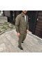 Men's Khaki Corded Fabric Velvet Fabric Shirt Pants Double Suit - 5