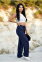 Unisex Two Thread Elastic Waist Oversize Wide Leg Sweatpants - 4