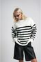 Contrast Striped Knitwear Sweater 1371 - 3