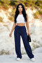 Unisex Two Thread Elastic Waist Oversize Wide Leg Sweatpants