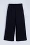 Girls Black Loose Fit Sweatpants Wide Leg School Tracksuit with Pockets - 2