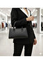 Black Women's Bag with Adjustable Strap and Handle