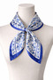 Satin bandana, satin scarf, satin bag accessory, patterned bandana 45x50 cm