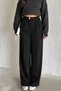 Modern Cut Pleated Wide Leg High Waist Wide Leg Palazzo Pants - 5