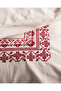 Mila Double 100% Cotton Embroidered Washable Set of Bed Sheet Duvet Cover Set - Blue - 7