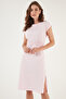Cotton Short Sleeve Double Slit Midi Dress DRESS 5864205 - 2