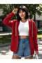 Women's Color Hooded Zippered Sweatshirt